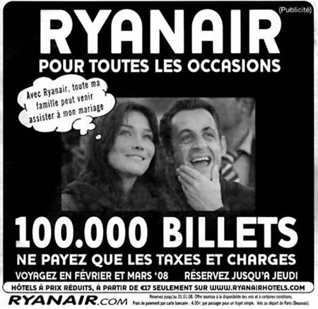 Ryanair provò a sfruttare anche la popolarità della coppa "presidenziale" francese